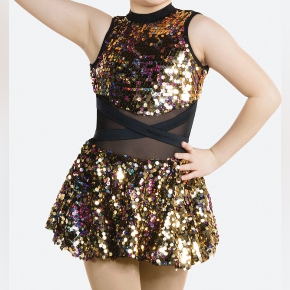 Revolution Dancewear costume ‘In Control’ costume, sequin and mesh, sz LC